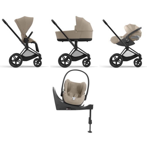 Cybex 4 in 1 Priam Cozy Beige-Matt Black con Cloud T i-Size e Isofix