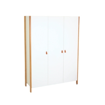 Ingvart Armadio a 3 ante Scandi Bianco Naturale