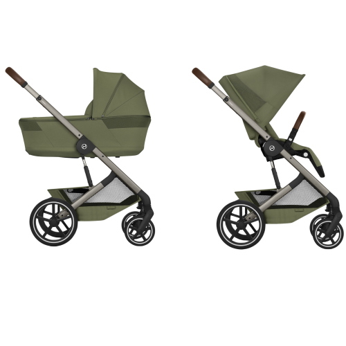 Cybex Trio Balios S Lux Mos Green con Navicella Richiudibile e Cloud T Plus I-Size