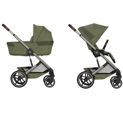 Cybex Trio Balios S Lux Mos Green con Navicella Richiudibile e Cloud T Plus I-Size
