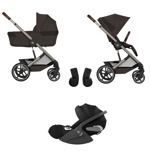 Cybex Trio Balios S Lux con Navicella Richiudibile Chocolate Brown e Cloud T I-Size  