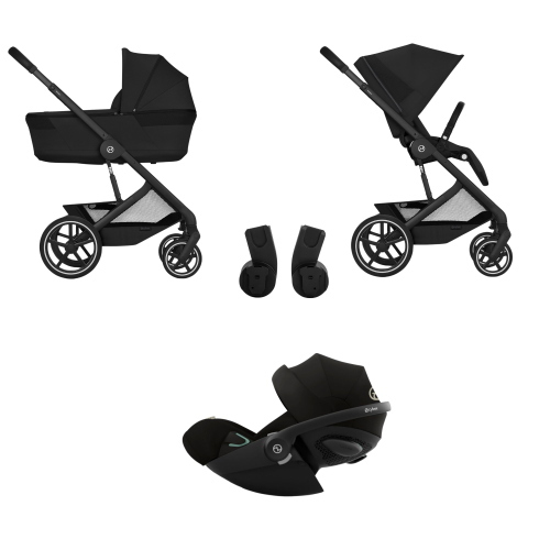 Cybex Trio Balios S LUX Moon Black con Navicella Richiudibile e Cloud G3 Plus i-Size