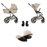 Cybex Trio Balios S Lux Almond Beige con Navicella Richiudibile e Cloud G3 Plus I-Size