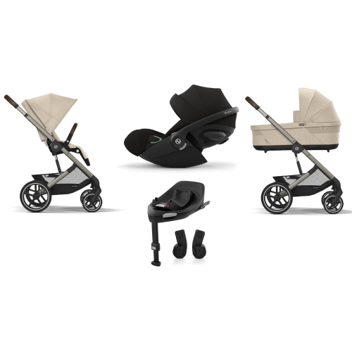 Cybex 4 in 1 Balios S lux Almond Beige con Cloud G3 i-Size e Isofix