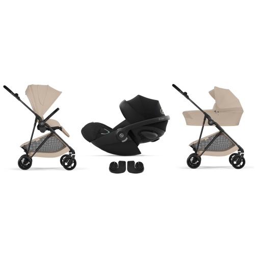 Cybex Trio Melio Carbon Almond Beige con Cloud G3 I-Size