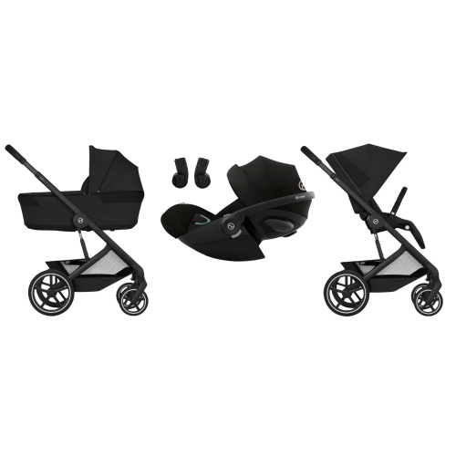 Cybex Trio Balios Moon Black con Navicella Richiudibile e Cloud G3 i-Size