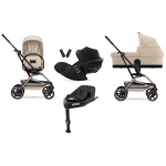 Cybex 4 in 1 Eezy S Twist+2 Almond Beige con Cloud G3 I-Size e Isofix