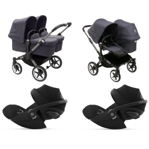 Donkey 5 Trio Gemellare Graphite-Stormy Blue e Cloud G3 I-Size