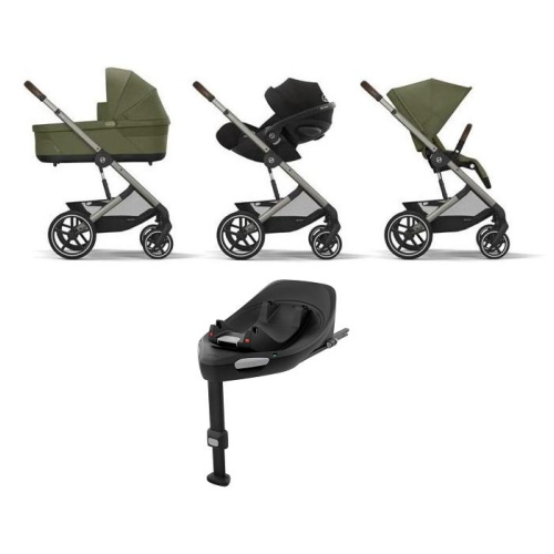 Cybex 4 in 1 Balios S Lux TPE Moss Green con Cloud G3 i-Size e Isofix