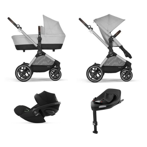 Cybex 4 in 1 Eos Lux SLV Stone Grey con Cloud G3 i-Size e Isofix