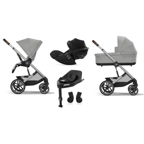 Cybex 4 in 1 Balios S Lux SLV Stone Grey con Cloud G3 i-Size e Isofix