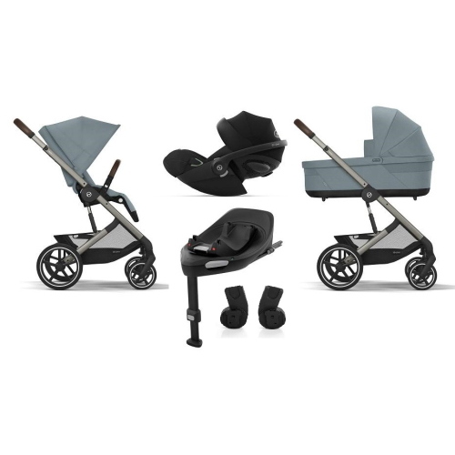Cybex 4 in 1 Balios S Lux TPE Stormy Blue con Cloud G3 i-Size e Isofix