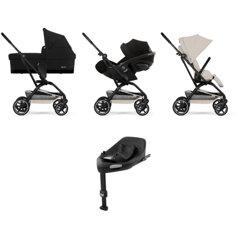 Cybex 4 in 1 Eezy S Twist+2 Dune Grey con Cloud G3 I-Size e Isofix 