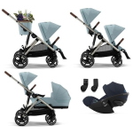 Cybex Trio Fratellare Gazelle S Stormy Blue con Cloud G Plus i-Size