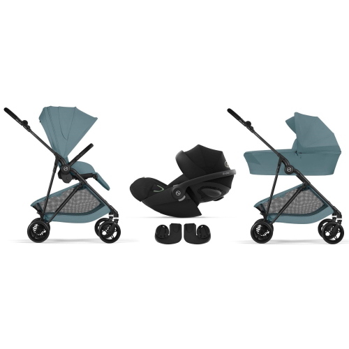 Cybex Trio Melio Carbon Stormy Blue con Cloud G3 I-Size