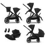 Cybex Trio Fratellare Gazelle S Moon Black con Cloud G3 i-Size