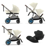 Cybex Trio Fratellare e-Gazelle S TPE Seashell Beige con Cloud G3 i-Size