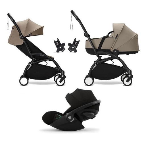 Stokke Trio Yoyo 3 Black-Taupe con Cybex Cloud G3 I-Size