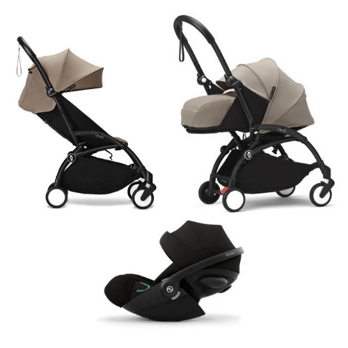 Stokke Trio Yoyo 3 Black-Taupe newborn pack con Cloud G3 I-Size