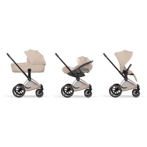 Cybex Trio Priam Style Rosegold-Cozy Beige con Cloud T I-Size Plus