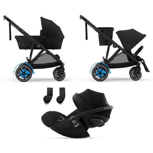 Cybex Trio e-Gazelle S BLK Moon Black con Cloud G3 i-Size