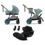 Cybex Trio e-Gazelle S TPE Stormy Blue con Cloud G3 i-Size