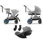 Cybex Trio e-Gazelle S SLV Stone Grey con Cloud G Plus