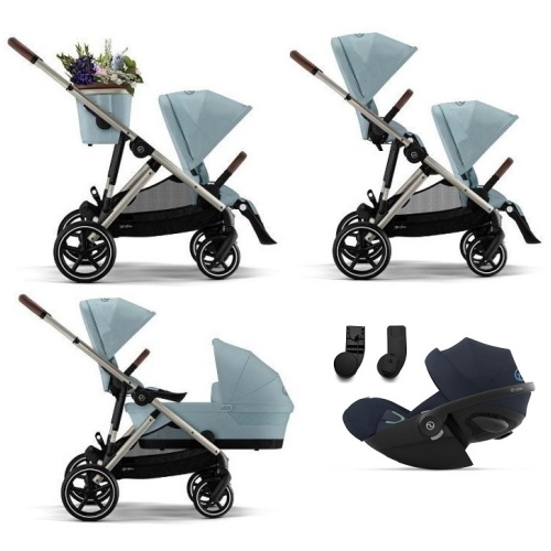 Cybex Trio Fratellare Gazelle S Stormy Blue con Cloud G Plus i-Size