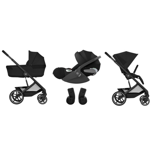 Cybex Trio Balios S LUX Moon Black con Navicella Richiudibile e Cloud T i-Size