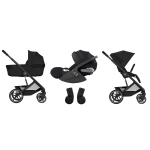 Cybex Trio Balios S LUX Moon Black con Navicella Richiudibile e Cloud T Plus i-Size