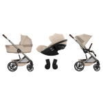 Cybex Trio Balios S LUX Almond Beige con Navicella Richiudibile e Cloud G3 i-Size