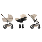 Cybex Trio Balios Almond Beige con Navicella Richiudibile e Cloud G3 Plus I-Size