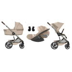 Cybex Trio Balios Almond Beige con Navicella Richiudibile e Cloud T Plus I-Size