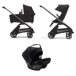 Bugaboo Trio Dragonfly Graphite Midnight Black con Turtle Air