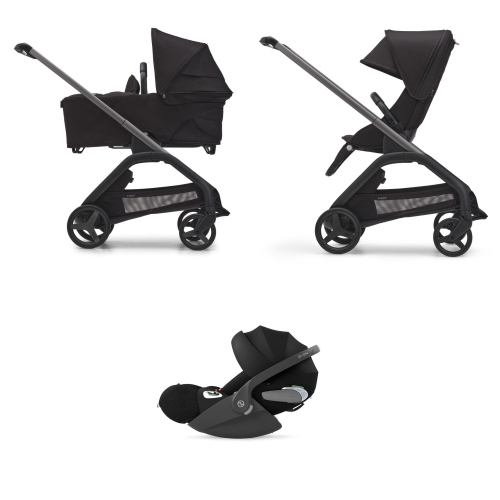 Bugaboo Trio Dragonfly Graphite Midnight Black con Cloud T I-Size