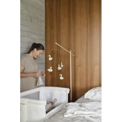 Quax Culla co-sleeper Side by Side Bouclé Cream