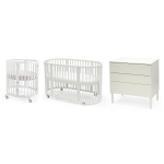 Stokke Cameretta Sleepi V3 White con lenzuolini, materassi e cassettiera