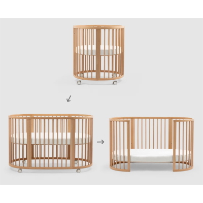 Stokke Sleepi V3 Natural Set Culla e Lettino con materassi e lenzuoli