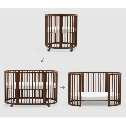 Stokke Kit Sleepi V3 Warm Brown con lenzuola e materassi in Memory