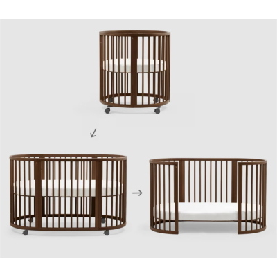 Stokke Kit Sleepi V3 Warm Brown con lenzuola e materassi in Memory