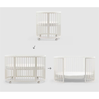 Stokke Kit Sleepi V3 White con lenzuoli e materassi in Memory Foam