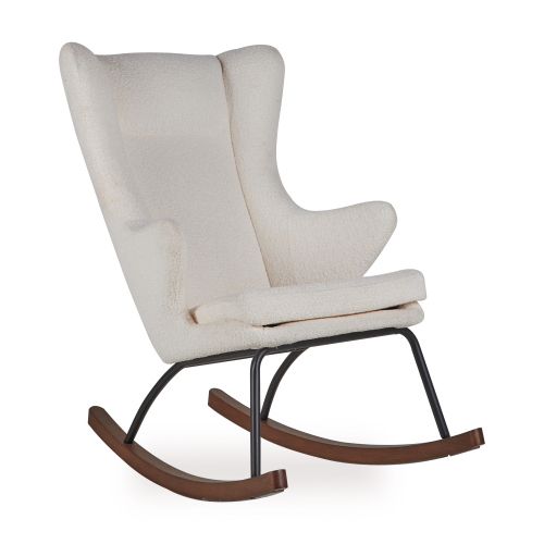 Poltrona a Dondolo Rocking Chair De Luxe Teddy Cream Quax