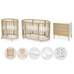 Stokke Cameretta Sleepi V3 Natural con materassi e cassettiera