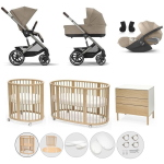 Kit Nascita Neonato Cybex Trio Balios Beige e Cameretta Stokke Sleepi V3 Natural