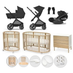 Kit Neonato Cybex Trio EOS Moon Black e Cameretta Stokke Sleepi V3 Natural
