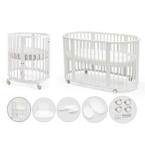 Stokke Sleepi V3 White Set Culla e Lettino con materassi e lenzuoli