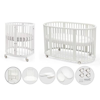 Stokke Sleepi V3 White Set Culla e Lettino con materassi e lenzuoli