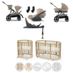 Kit Nascita Neonato Cybex Gazelle 4 in 1 Almond Beige e Stokke Sleepi V3 Natural
