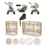 Kit Nascita Neonato Cybex Melio Carbon 4 in 1 e Stokke Sleepi V3 Natural