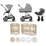 Kit Nascita Neonato Trio Cybex Balios Grey con Stokke Sleepi V3 Natural